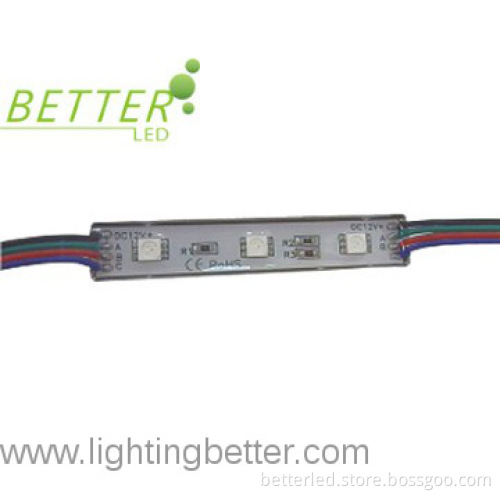 LED module SMD5050 RGB 3led module with aluminum base waterproof(IP65